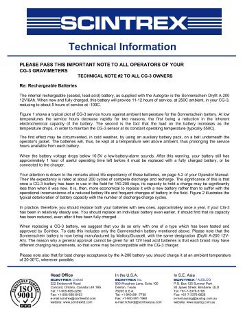 CG-3 Technical Note - Scintrex