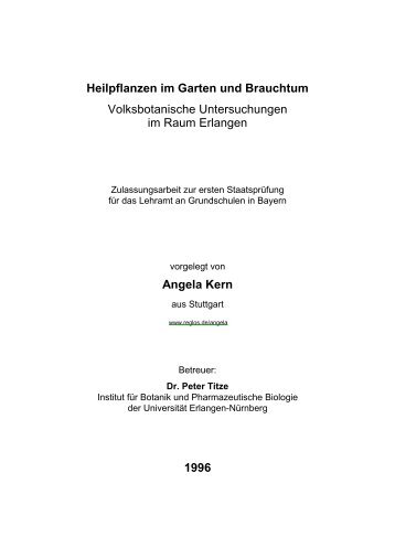 Heilpflanzen in Garten und Brauchtum - reglos