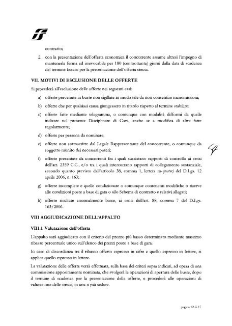 Disciplinare di gara (.pdf 1008 KB ) - Gare di Trenitalia