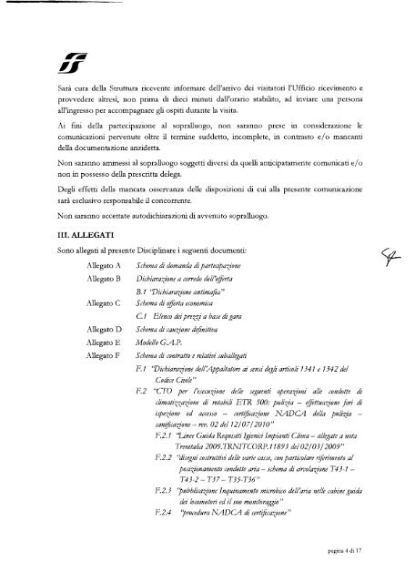 Disciplinare di gara (.pdf 1008 KB ) - Gare di Trenitalia