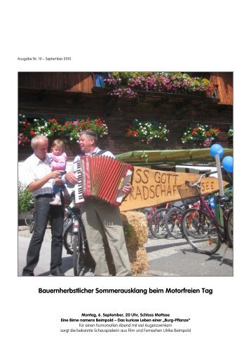 Bauernherbstlicher Sommerausklang beim Motorfreien Tag - Mattsee