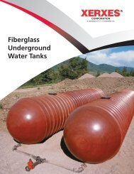 Fiberglass Underground Water Tanks - Xerxes Corporation