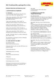 Fuel and security surcharges per destination per DHL Global ...