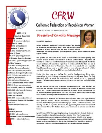 CFRW 2012 2nd Quarter Newsletter - California Federation of ...