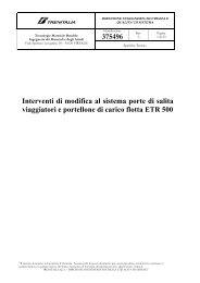 375496 Interventi di modifica al sistema porte di ... - Gare di Trenitalia