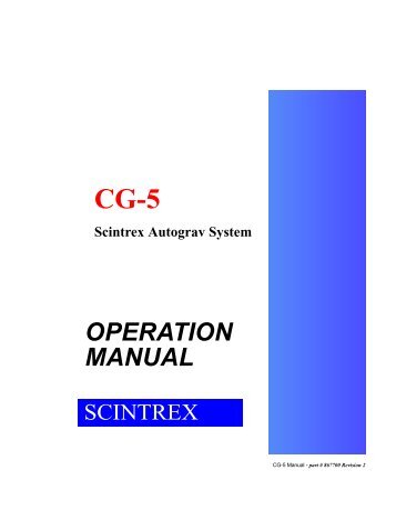 OPERATION MANUAL - Scintrex
