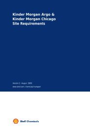 Kinder Morgan Argo / Chicago site requirements