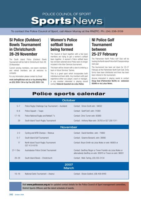 Police News Oct 06.indd - New Zealand Police Association
