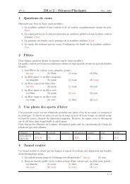 DS n2 : Sciences-Physiques 1 Questions de cours 2 Filtres 3 Une ...
