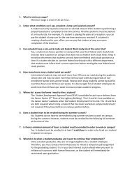 Student Employment Frequently Asked Questions - Career Center
