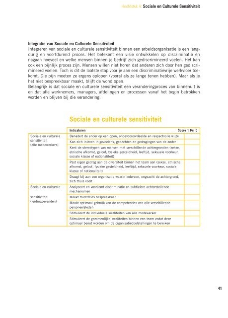 Sociale en Culturele Sensitiviteit binnen ... - Innovatief in Werk