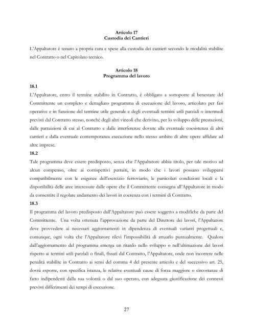 Condizioni Generali di Contratto per gli Appalti di ... - Gare di Trenitalia