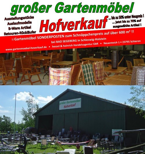 Gartenmöbel Hofverkauf Promotion KW 32 / 2015