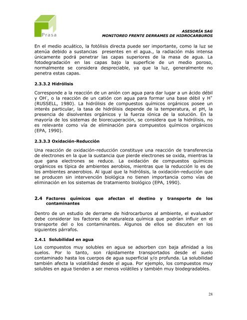 informe final diseÃ±o monitoreo frente derrames de hidrocarburos