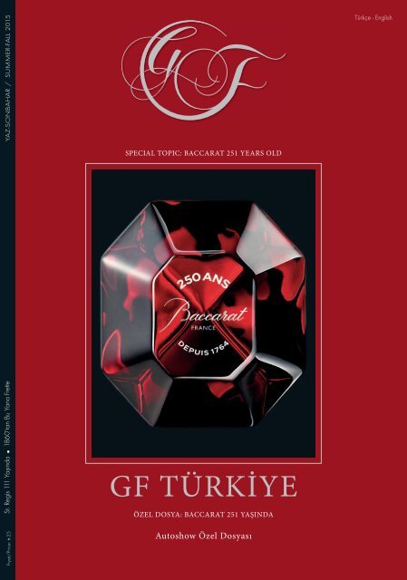 GF - Genuss + Feinsinn Edition Turkiye for connaisseurs Summer/Fall 2015