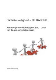 Meerjaren veiligheidsplan 2012 - 2014 - Gemeente Wijdemeren