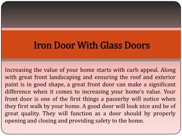 Iron Door With Glass Doors