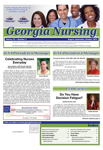 Georgia Nursing - August 2015