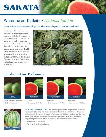 Watermelon Bulletin • National Edition - Sakata Vegetables