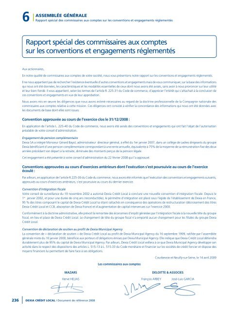 Rapport annuel 2008 - Dexia Crédit Local