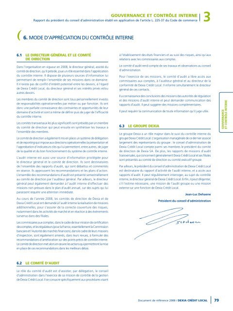 Rapport annuel 2008 - Dexia Crédit Local