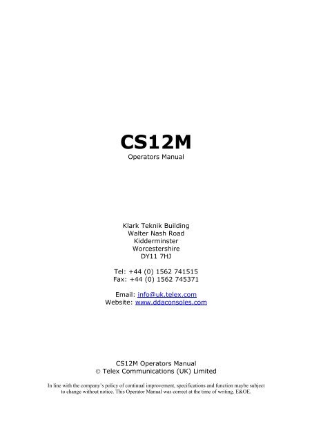 User Manual - DDA