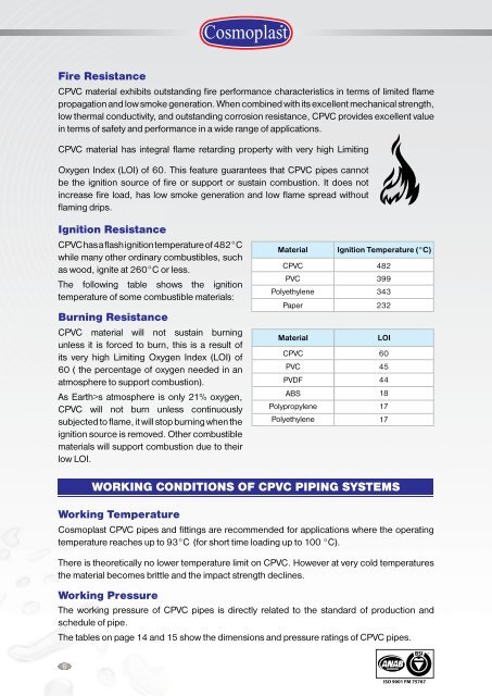 Cosmoplast CPVC PIPES & FITTINGS FOR ... - Harwal.net