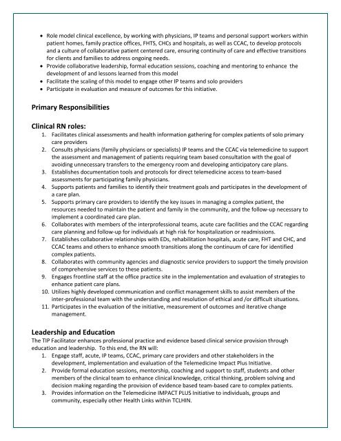 JOB DESCRIPTION Position Profile Accountability Authority Roles ...