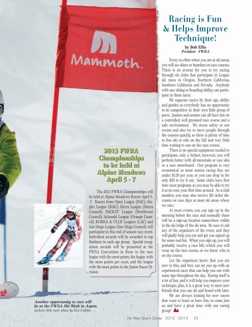 Download pdf - Far West Ski Association