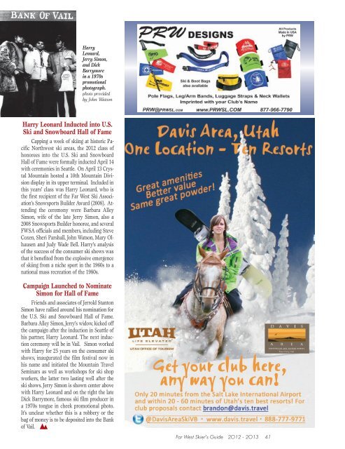 Download pdf - Far West Ski Association