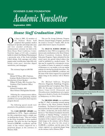 Academic Newsletter - Ochsner Academics - Ochsner.org