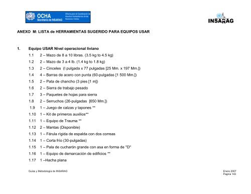 OCHA - Centro de Conocimiento en Salud Pública y Desastres