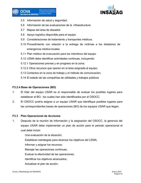 OCHA - Centro de Conocimiento en Salud Pública y Desastres