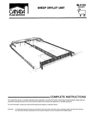 Sheep Drylot Unit Leaflet (Metric and Imperial) - Canada Plan ...