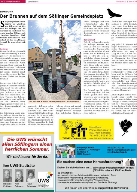 Söflinger Zeitbeer-Anzeiger vom Juni 2013 (PDF 7,9 MB)
