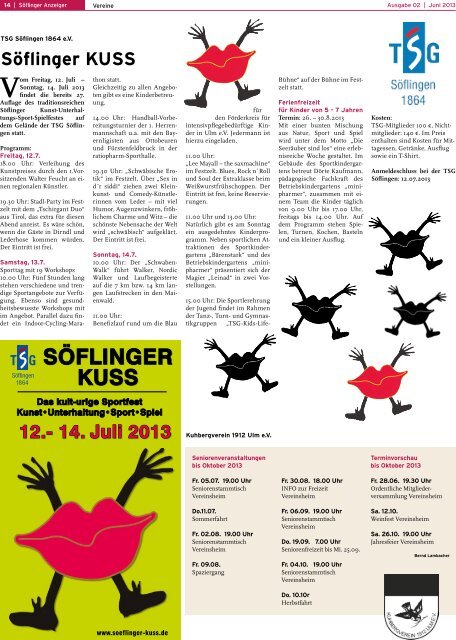 Söflinger Zeitbeer-Anzeiger vom Juni 2013 (PDF 7,9 MB)