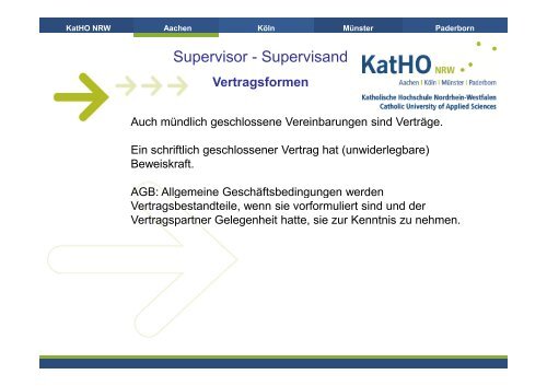 Rechtliche Aspekte der Supervision Supervision - RdGS