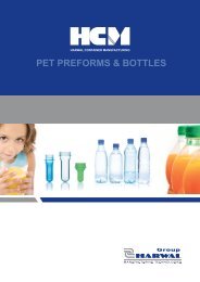 PET PREFORMS & BOTTLES - Harwal Group of Companies