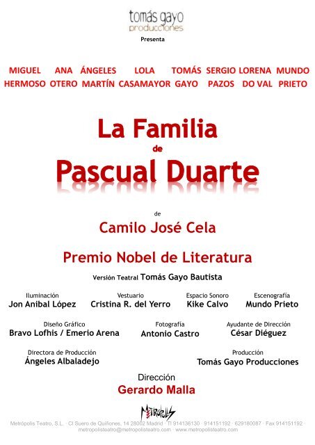 Dossier Pascual Duarte - Publiescena