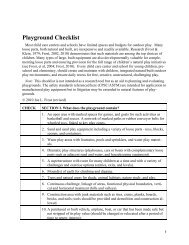 Playground Checklist - Texas Association for the Education of ...