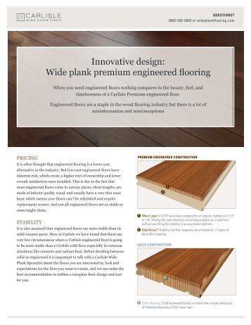 Innovative design: Wide plank premium engineered flooring