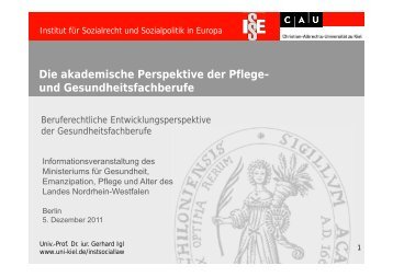 Die akademische Perspektive der Pflege- und Gesundheitsfachberufe