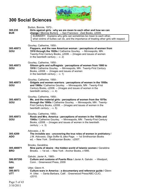 of 43 3/10/2011 TITLE or description of list Page(s) Added ... - Home