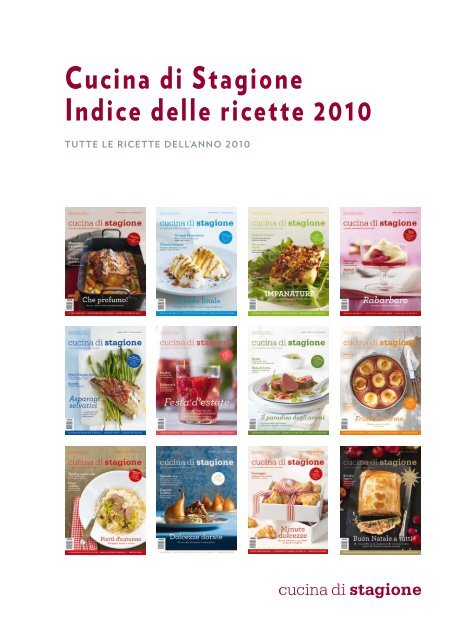 Cucina di Stagione Indice delle ricette 2010