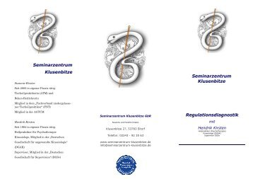 Flyer - Seminarzentrum Klusenbitze