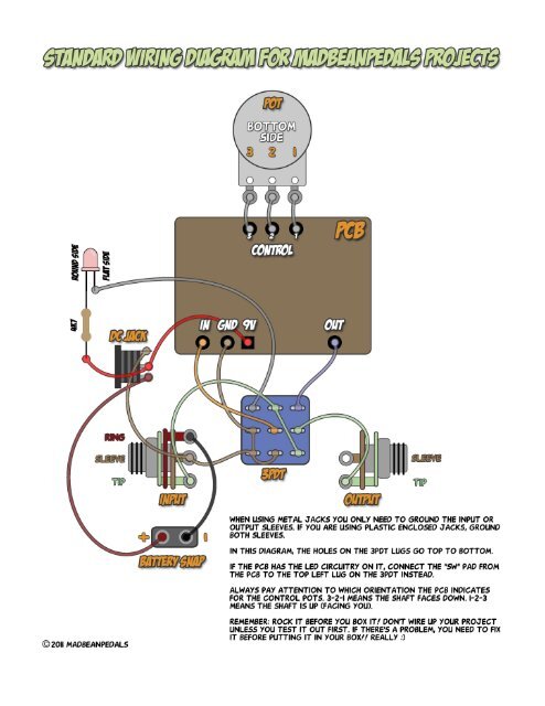 Standard Wiring Diagram - Madbean Pedals