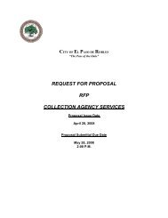 Request For Proposal - Collection Agency Services