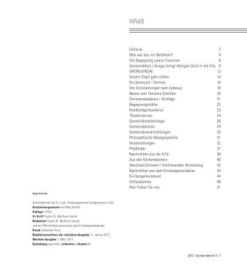 Gemeindebrief 3 | 2012 - Ev.-Luth. Kirchengemeinde Heiligengeist