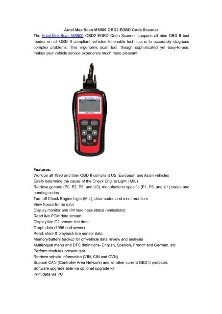 Autel MaxiScan MS509 OBD2 EOBD Code Scanner.pdf