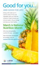 National Nutrition Month 8.5 x 14 inch (legal sized) Poster